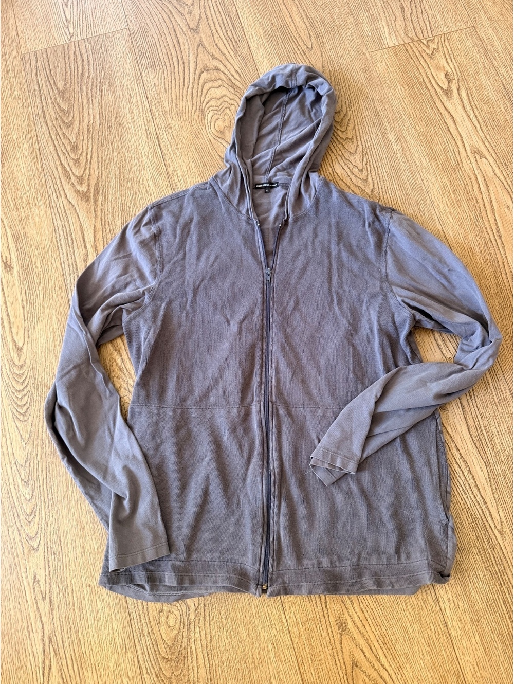 James Perse Men's Cotton Full Zip Hoodie Size 4